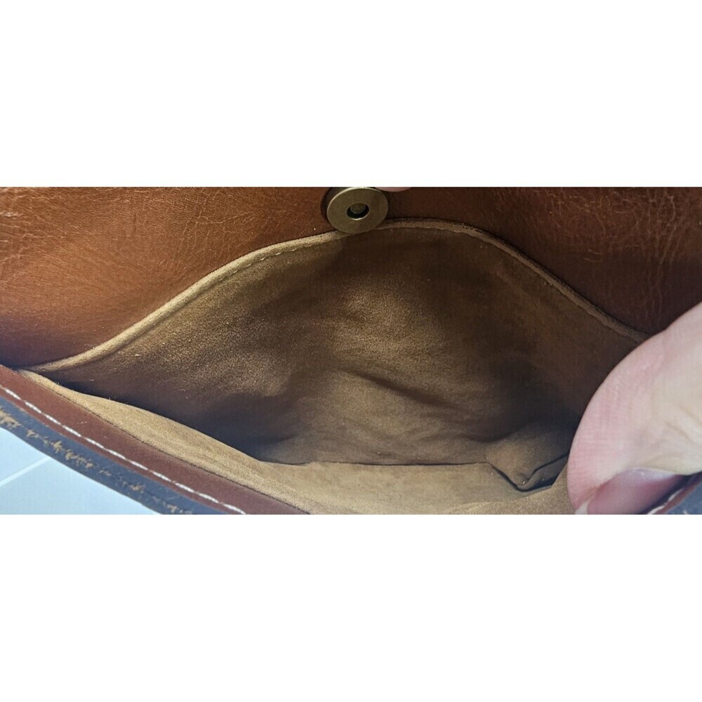 Patricia Nash Venezia Smooth Heritage Brown Crossbody Saddle Purse - Picture 8 of 16